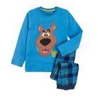 Cool Club, Piżama chłopięca, niebieska, krata, Scooby-Doo