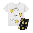 Cool Club, Piżama dziewczęca, biało-czarna, Smiley World