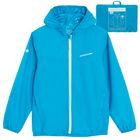 Cool Club, Przeciwdeszczowa kurtka chłopięca z kapturem, składana do kieszeni, niebieska