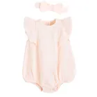 Cool Club, Rampers dziewczęcy z opaską, muślinowy, różowy