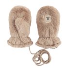 Cool Club, Rękawiczki chłopięce na sznurku, beżowe