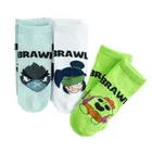 Cool Club, Skarpetki chłopięce, stopki, mix, zestaw, 3 szt., Brawl Stars