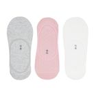 Cool Club, Skarpetki dziewczęce, stopki, białe, szare, różowe, zestaw, 3 szt.