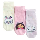 Cool Club, Skarpetki dziewczęce, stopki, mix, Koci Domek Gabi, zestaw, 3 szt.