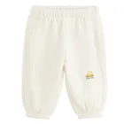 Cool Club, Spodnie dresowe chłopięce, baggy, ocieplane, ecru