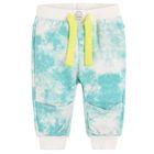 Cool Club, Spodnie dresowe chłopięce, ecru-turkusowe