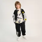 Cool Club, Spodnie dresowe chłopięce, oversize, ocieplane, czarne, SpongeBob