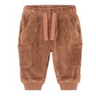 Cool Club, Spodnie dresowe chłopięce, welurowe, brązowe