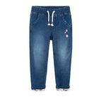 Cool Club, Spodnie dziewczęce, denim, podszewka, kwiatki