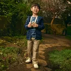 Cool Club, Spodnie materiałowe chłopięce, wide leg, beżowe