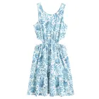 Cool Club, Sukienka dziewczęca bez rękawów, biało-niebieska