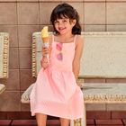 Cool Club, Sukienka dziewczęca na ramiączka, prążkowana, różowa