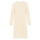 Cool Club, Sukienka dziewczęca z długim rękawem, prążkowana, jasnobeżowa