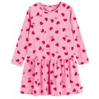 Cool Club, Sukienka dziewczęca z długim rękawem, różowa