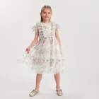 Cool Club, Sukienka dziewczęca z krótkim rękawem, biała