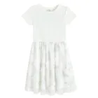 Cool Club, Sukienka dziewczęca z krótkim rękawem, biała