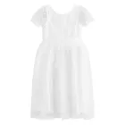 Cool Club, Sukienka dziewczęca z krótkim rękawem, biała