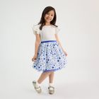 Cool Club, Sukienka dziewczęca z krótkim rękawem, biało-niebieska