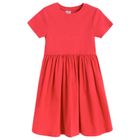 Cool Club, Sukienka dziewczęca z krótkim rękawem, czerwona