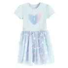 Cool Club, Sukienka dziewczęca z krótkim rękawem, niebieska