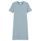 Cool Club, Sukienka dziewczęca z krótkim rękawem, prążkowana, niebieska