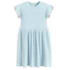 Cool Club, Sukienka dziewczęca z krótkim rękawem, prążkowana, niebieska