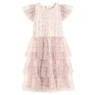 Cool Club, Sukienka dziewczęca z krótkim rękawem, różowa