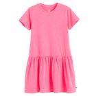 Cool Club, Sukienka dziewczęca z krótkim rękawem, różowa fluo
