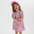 Cool Club, Sukienka dziewczęca z krótkim rękawem, różowa, Kicia Kocia
