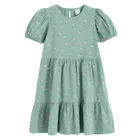 Cool Club, Sukienka dziewczęca z krótkim rękawem, zielona
