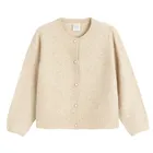 Cool Club, Sweter dziewczęcy, rozpinany, beżowy