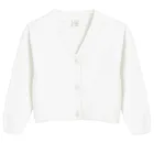 Cool Club, Sweter dziewczęcy, rozpinany, biały