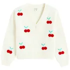 Cool Club, Sweter dziewczęcy, rozpinany, biały