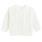 Cool Club, Sweter dziewczęcy, rozpinany, biały