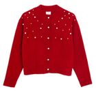 Cool Club, Sweter dziewczęcy, rozpinany, czerwony