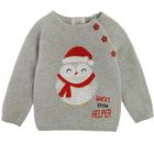 Cool Club, Sweter niemowlęcy, szary, pingwin, Santa's little helper