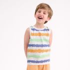 Cool Club, T-shirt chłopięcy bez rękawów, biały