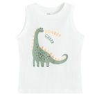 Cool Club, T-shirt chłopięcy bez rękawów, biały