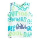 Cool Club, T-shirt chłopięcy bez rękawów, biały