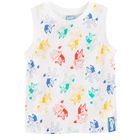 Cool Club, T-shirt chłopięcy bez rękawów, biały, Bluey