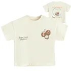 Cool Club, T-shirt chłopięcy, beżowy