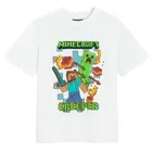 Cool Club, T-shirt chłopięcy, biały, Minecraft