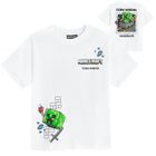 Cool Club, T-shirt chłopięcy, biały, Minecraft