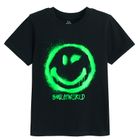Cool Club, T-shirt chłopięcy, czarny, SmileyWorld