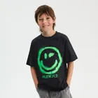 Cool Club, T-shirt chłopięcy, czarny, SmileyWorld