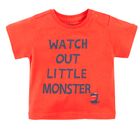 Cool Club, T-shirt chłopięcy, czerwony, Watch Out Little Monster