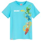 Cool Club, T-shirt chłopięcy, niebieski, LEGO Ninjago