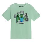 Cool Club, T-shirt chłopięcy, zielony, Minecraft