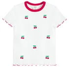 Cool Club, T-shirt dziewczęcy, ażurowy, biały