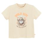 Cool Club, T-shirt dziewczęcy, beżowy